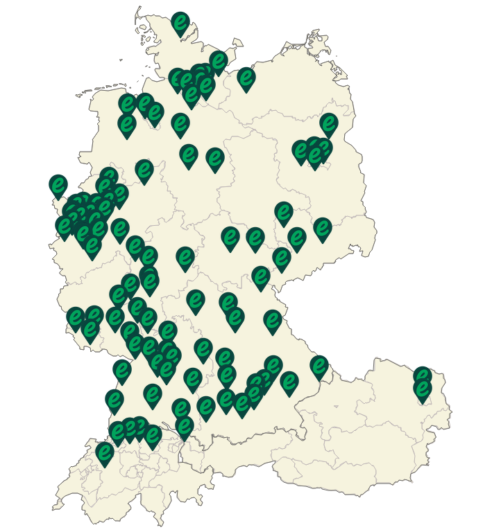 Alle e-motion Dreirad-Zentrum Standorte in Deutschland, Österreich und der Schweiz
